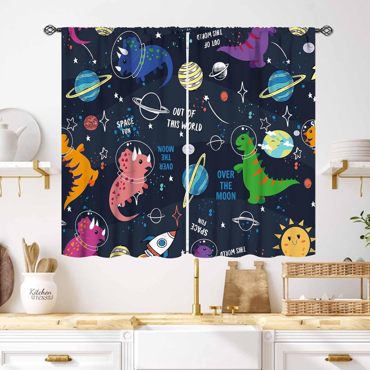 Baby Nursery Themes Boy - Rideaux de dinosaures pour chambre d'enfants,