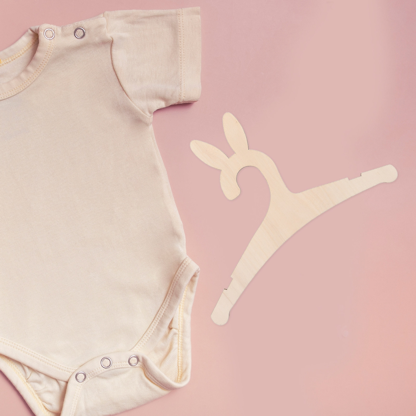 Baby Nursery Decor - Lot de 5 cintres en bois