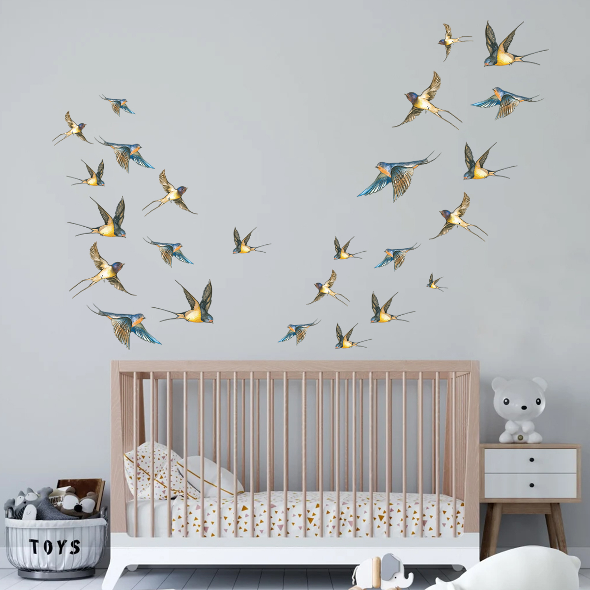 Autocollants muraux d'oiseaux  - Baby Nursery Accessories avis et prix