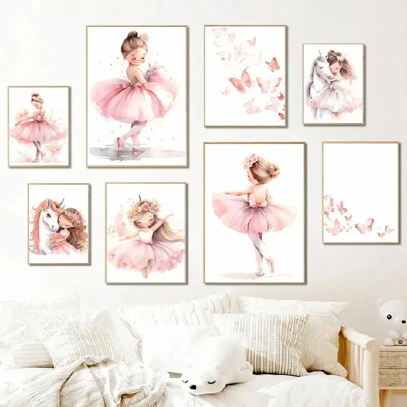 Affiche de ballerine rose, lic - Baby Unicorn Nursery avis et prix