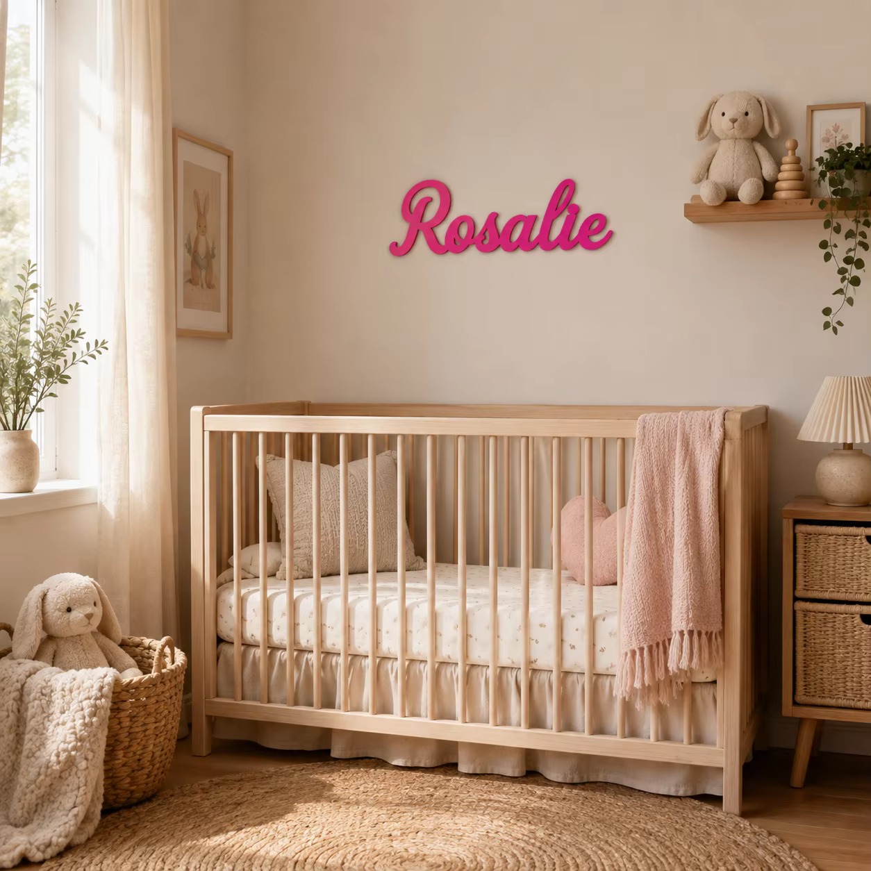 Panneau de nom en bois personn - Baby Nursery Wall avis et prix