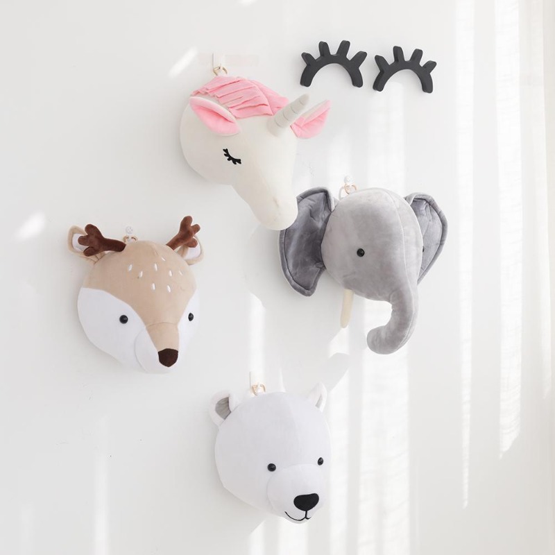 Tête en peluche, éléphant, lic - Baby Unicorn Nursery avis et prix