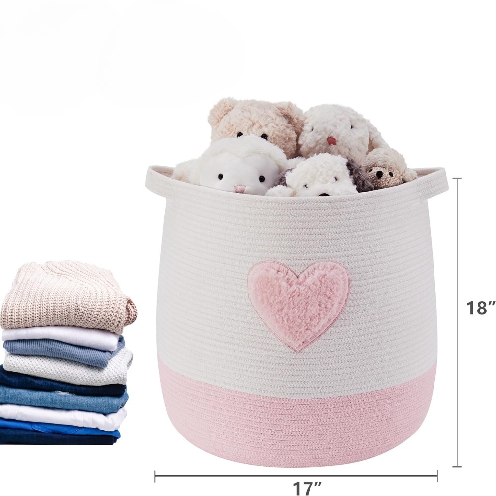 Panier à linge rose pour enfan - Baby Nursery Basket avis et prix