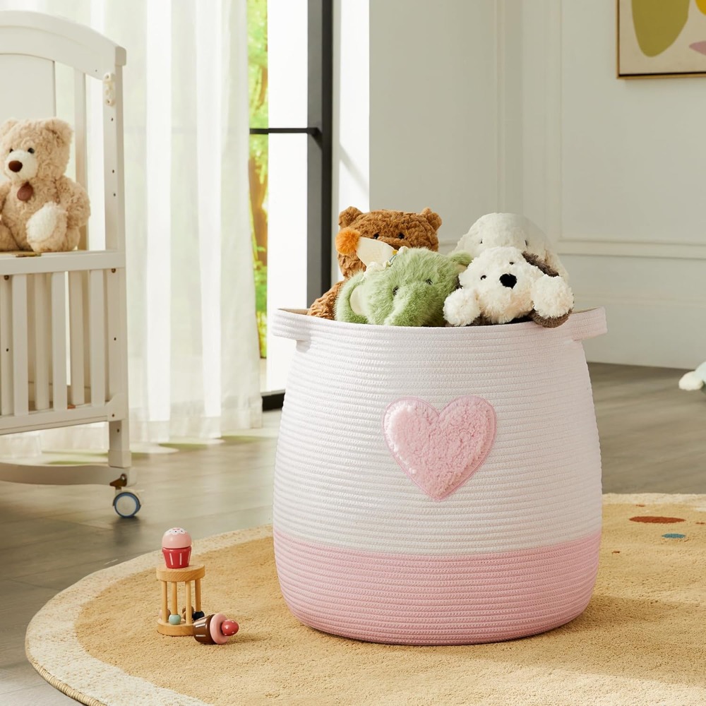 Panier à linge rose pour enfan - Baby Nursery Basket avis et prix