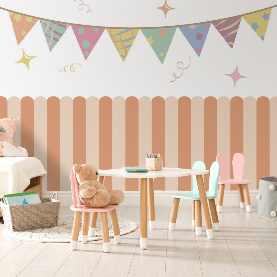 Papier peint en Arc à rayures  - Baby Nursery Wall avis et prix